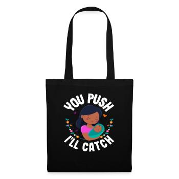 Vous appuyez sur J’attrape Midwife Design - Sac en tissu - noir - Devant