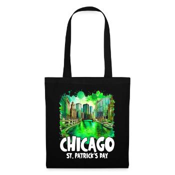 Célébration de la Saint-Patrick sur la rivière Chicago - Sac en tissu - noir - Devant