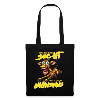 Crazy Giraffe on the Edge of Madness Comic Style - Tote Bag - black - Front