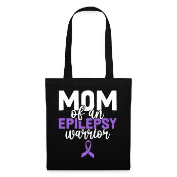 Mom Of An Epilepsy Warrior Purple Ribbon Epilepsy - Tote Bag - black - Front