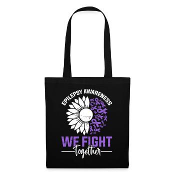 We Fight Together Purple Ribbon Nervous System - Tote Bag - black - Front