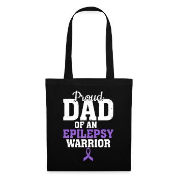 Proud Dad of An Epilepsy Warrior Purple Epilepsy - Tote Bag - black - Front