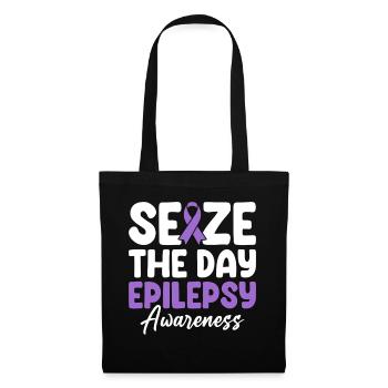 Seize The Day Purple Ribbon Nervous System - Tote Bag - black - Front