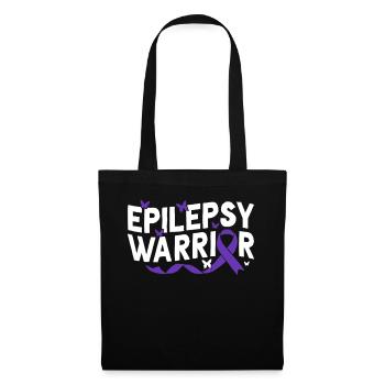 Epilepsy Warrior Nervous System Purple Ribbon - Tote Bag - black - Front