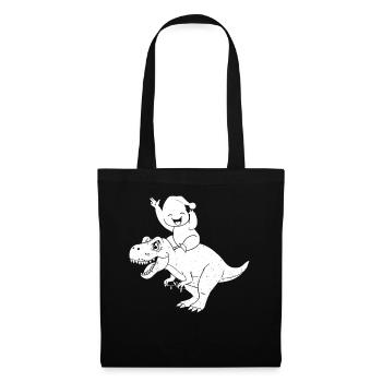 Christmas Funny Dinosaur Cute Sloth Dino - Stoffbeutel - Schwarz - Vorne