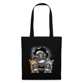 Cheval Chevaux Tête de cheval - Sac en tissu - noir - Devant