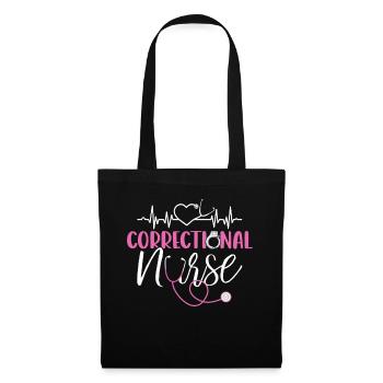 Appréciation de l’infirmière correctionnelle Infirmière de prison - Sac en tissu - noir - Devant