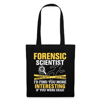 Forensiker Tatort Forensische Beweise - Stoffbeutel - Schwarz - Vorne