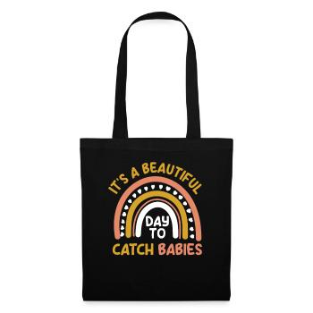 Beautiful day for midwives Baby happiness - Tote Bag - black - Front