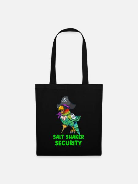 Lustiger Piraten Papagei Salt Shaker Security - Stoffbeutel - Schwarz