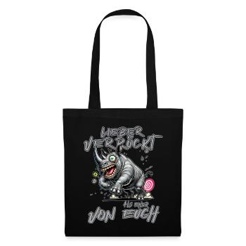 Crazy Rhino Better crazy than one of e - Tote Bag - black - Front