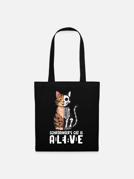 Schrödingers Katze Dead and Alive - Stoffbeutel - Schwarz