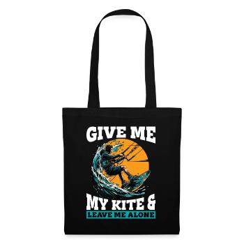 Kitesurf Donnez-moi mon cerf-volant et aimez les sports nautiques - Sac en tissu - noir - Devant