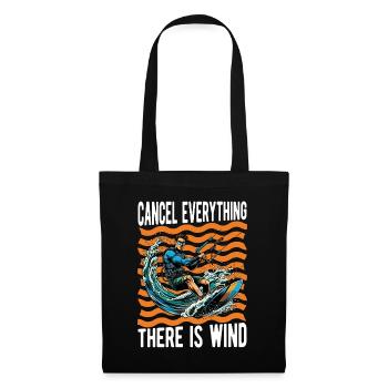 Kiteboarding Cancel Everything There Windsurfing - Tote Bag - black - Front