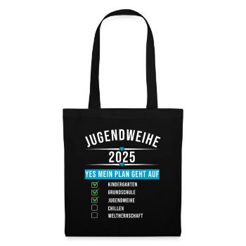 Jugendweihe 2025 - Stoffbeutel - Schwarz - Vorne