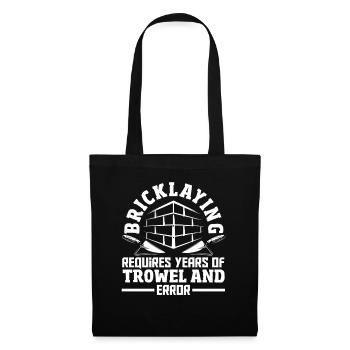 Bricklayer trowel and error control - Tote Bag - black - Front