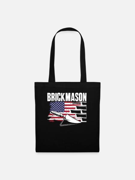 Maurer Maurerin American Pride - Stoffbeutel - Schwarz