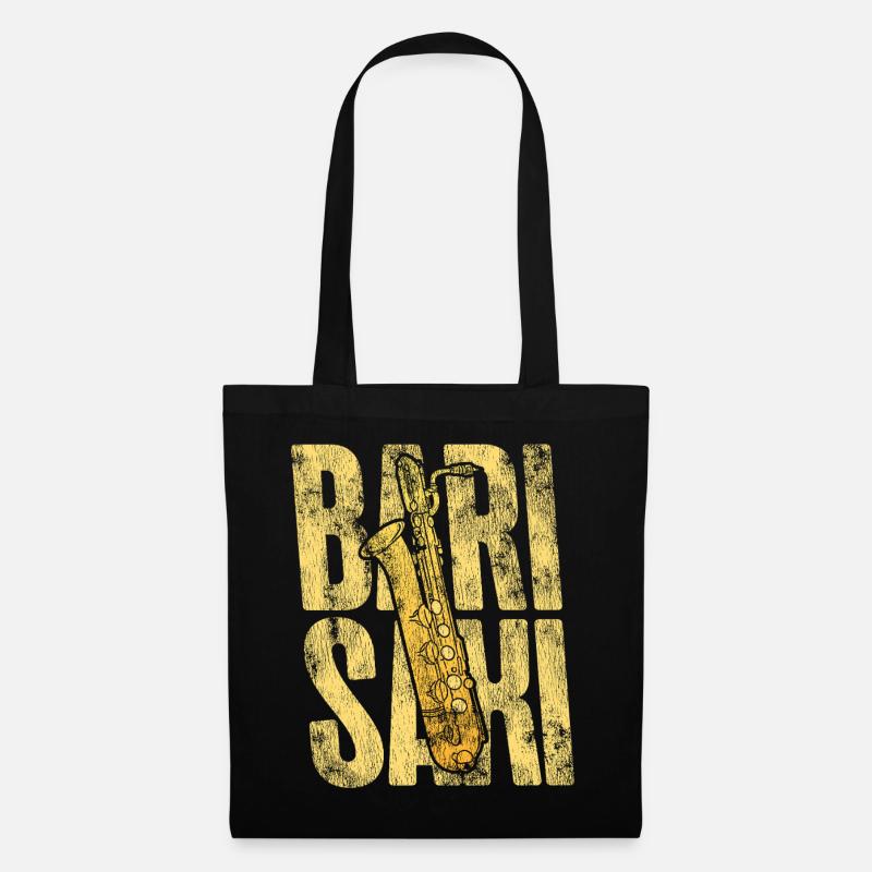 Saxophone Pun Bari Saxi - Stoffbeutel - Schwarz