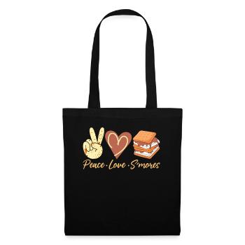 Peace Love Smores Graham Crackers Funny Toasted - Tote Bag - black - Front