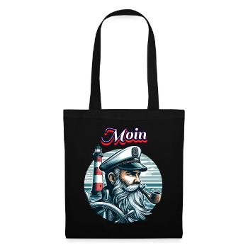 Hamburg Seafarer Captain Pipe Sea North Sea Moin - Tote Bag - black - Front