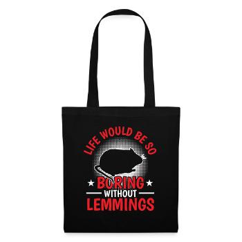Lemming Vole Boring without Lemming - Tote Bag - black - Front