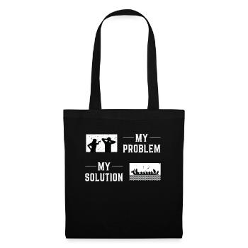 Dragon Boating My Problem My Pictogram Dad Mom - Stoffbeutel - Schwarz - Vorne