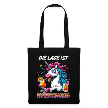 Carnival Unicorn Alcohol Funny Party Cocktail Fun - Tote Bag - black - Front
