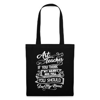Art Teacher Art Teacher Full Heart - Tote Bag - black - Front