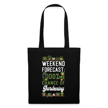 Week-end de jardinage pour les amoureux des plantes - Sac en tissu - noir - Devant