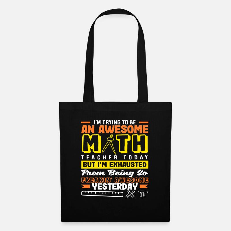 Mathe Lehrer Mathematik Geschenk - Stoffbeutel - Schwarz