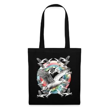 marine arc-en-ciel mouette mouettes côte de la mer ahoy - Sac en tissu - noir - Devant