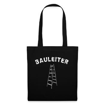 Bauleiter - Holzleiter - Baustelle - Beruf - Stoffbeutel - Schwarz - Vorne