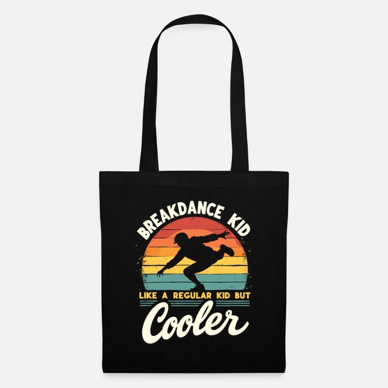 Breakdance Kid Breakdancer Retro Tanz B-Boys - Stoffbeutel - Schwarz