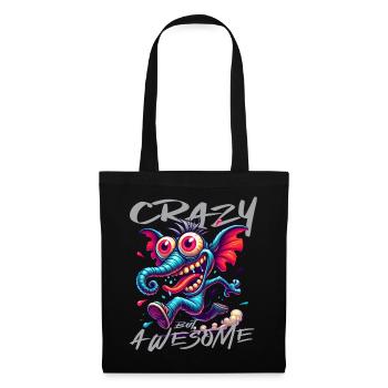 Crazy but Awesome Elephant Comic Style - Tote Bag - black - Front