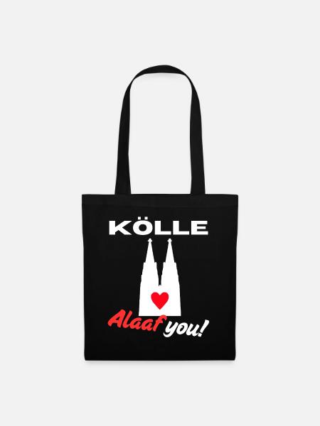 Karneval Köln Kölle Alaaf Kölner Dom Rosenmontag - Stoffbeutel - Schwarz