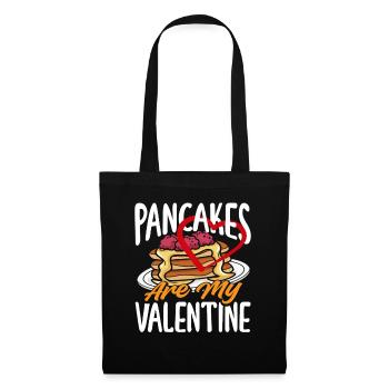 Pfannkuchen Sind Mein Valentinstag - Stoffbeutel - Schwarz - Vorne