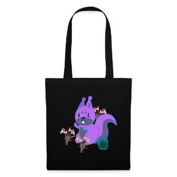 Squirrel Spring Flowers Gardening Flowers - Tote Bag - black - Front