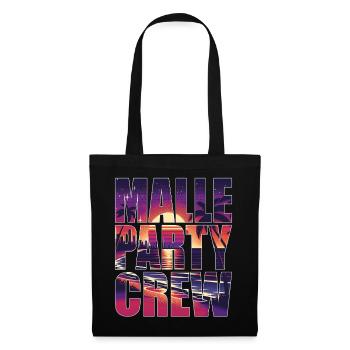 Malle Party Crew Mallorca Urlaub - Stoffbeutel - Schwarz - Vorne