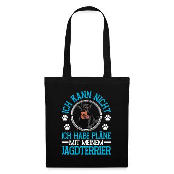Plans for my Hunting Terrier German Hunting Dog - Tote Bag - black - Front
