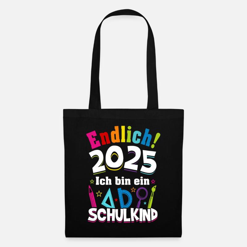 Schulkind 2025 Einschulung Erstklässler Geschenk - Stoffbeutel - Schwarz