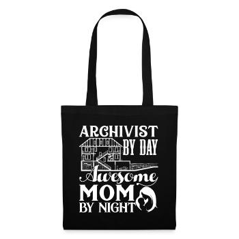 Archivist By Day Mom By Night - Tote Bag - black - Front