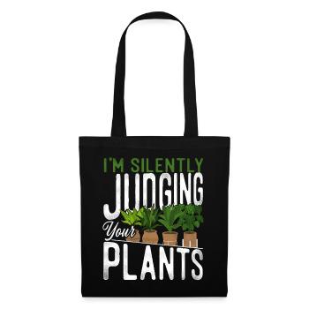 Plant Lover Gardening I'm Silently - Stoffbeutel - Schwarz - Vorne