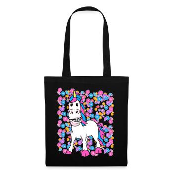 Spring Summer Unicorn Unicorns Kids Child - Tote Bag - black - Front