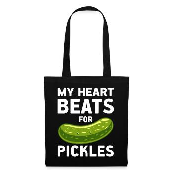 Cornichon à l’aneth Je suis l’un des cornichons - Sac en tissu - noir - Devant