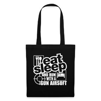 Airsoft Eat Sleep Run With Gun Airsoft - Tote Bag - black - Front