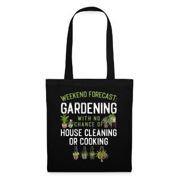 Week-end de jardinage pour les amoureux des plantes - Sac en tissu - noir - Devant