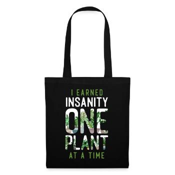 Plant Lover Gardening I Earned My - Stoffbeutel - Schwarz - Vorne