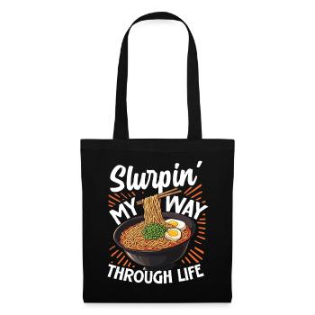 Sip my way through life ramen - Tote Bag - black - Front