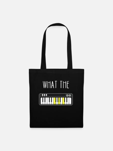 What the F? Musik Piano Klaviatur Akkord F-Dur - Stoffbeutel - Schwarz