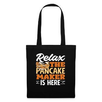Détendez-vous, la crêpière est là - Sac en tissu - noir - Devant